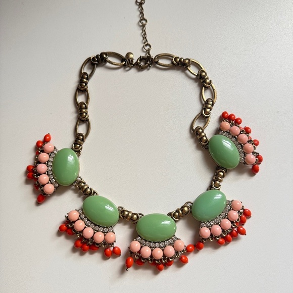 J. Crew Fan Fringe Vibrant Necklace - Picture 2 of 2